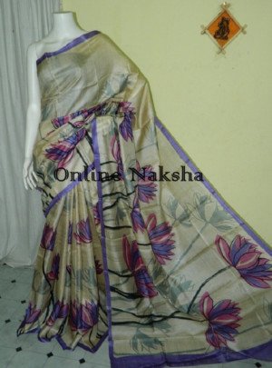 Painted Tussar Silk