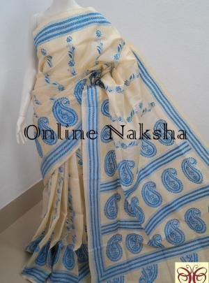 Buy Kantha Stitch Saree
