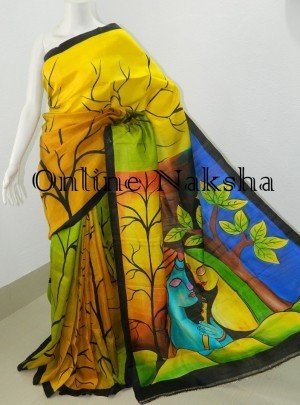 Acid Paint Pattu Sarees