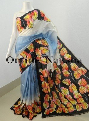 Acid Painted Silk Saree