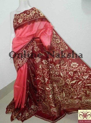 Sonamukhi Silk Hand Batik Saree