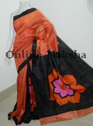 Painted Pure Silk Saree Online