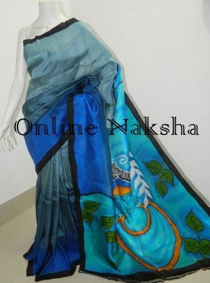 Krishna Painting Soft Silk Saree
