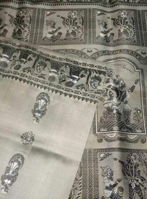 Grey Baluchari Saree Online