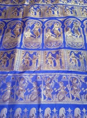Bishnupuri Swarnachari Silk Saree