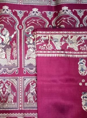Handloom Bishnupuri Baluchari Saree