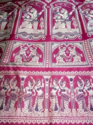 Handloom Bishnupuri Baluchari Saree