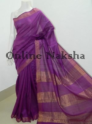 Handloom Matka Zari Border Saree