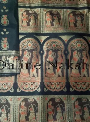 Black Bishnupuri Swarnachari Saree Online