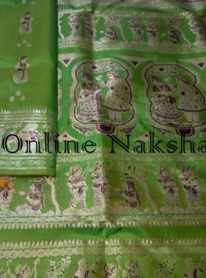 Green Bishnupuri Swarnachari Saree Online