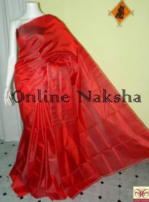 Bishnupuri Handloom Pure Silk Plain Saree